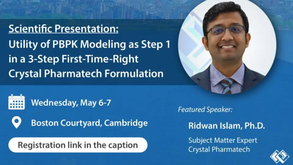 Meet Crystal Pharmatech at MIDD+ Boston 2024